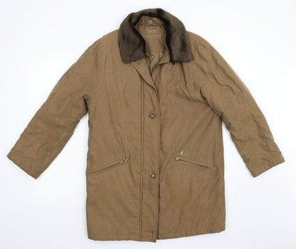 Bonmarché Womens Brown Overcoat Coat Size S