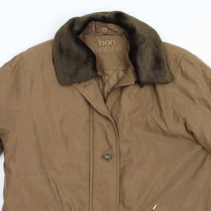 Bonmarché Womens Brown Overcoat Coat Size S