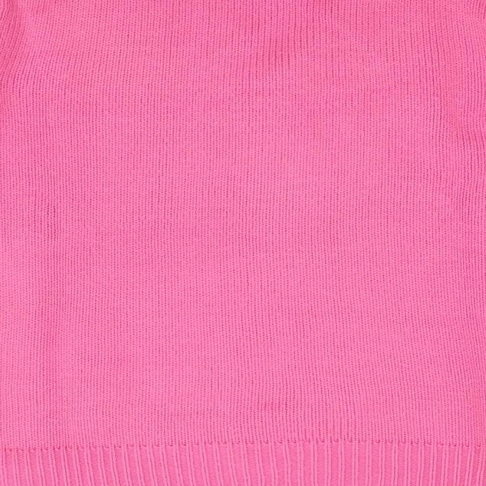 Casual Comfort Womens Pink  Knit Pullover Jumper Size 10