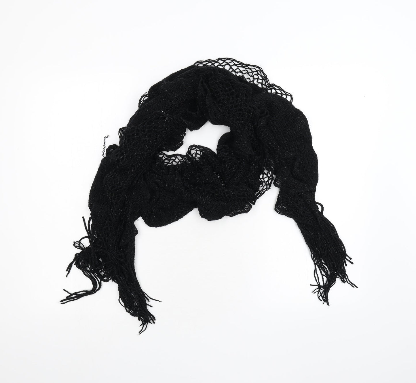 Preworn Womens Black    Scarf