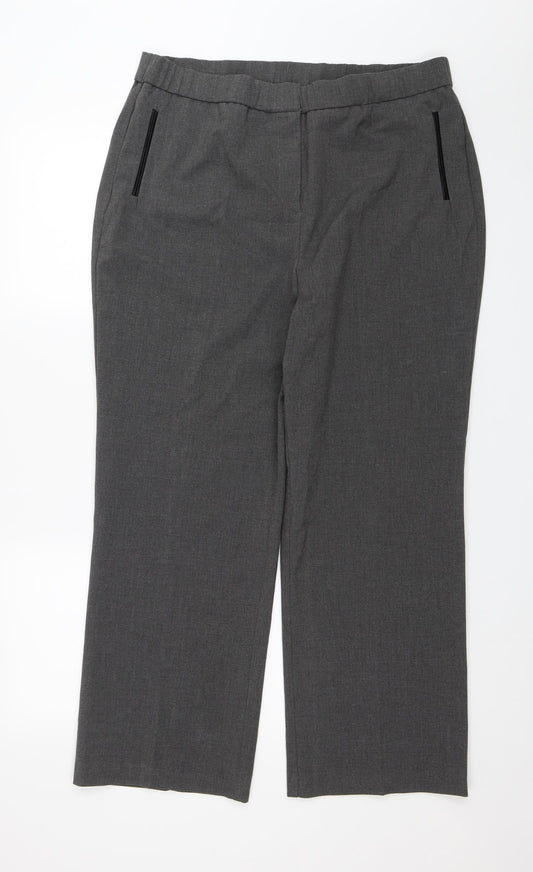 Magic Sculpt Womens Grey   Dress Pants Trousers Size 20 L26 in