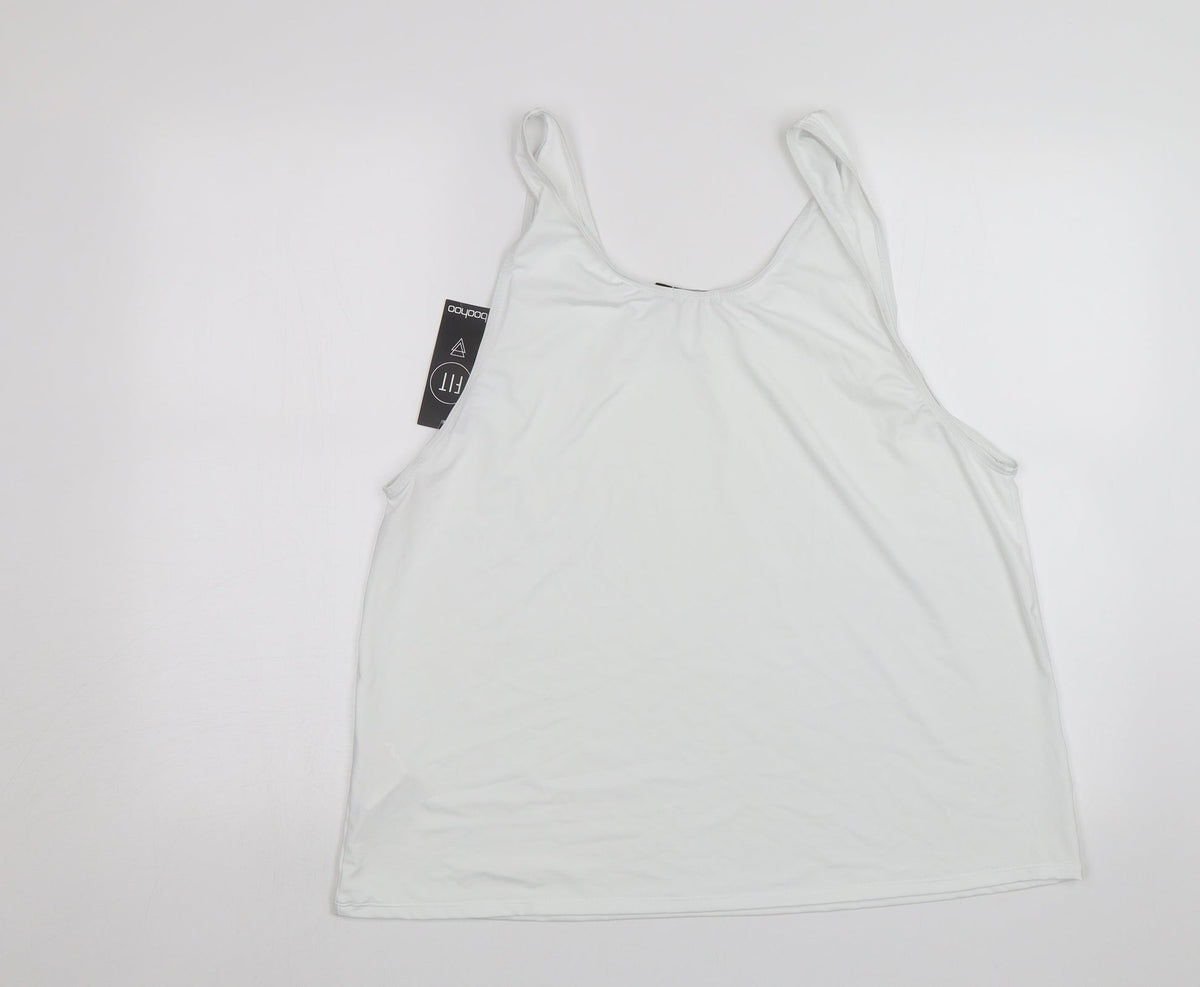 Boohoo Womens White   Basic Tank Size 12