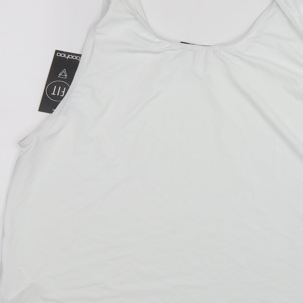 Boohoo Womens White   Basic Tank Size 12
