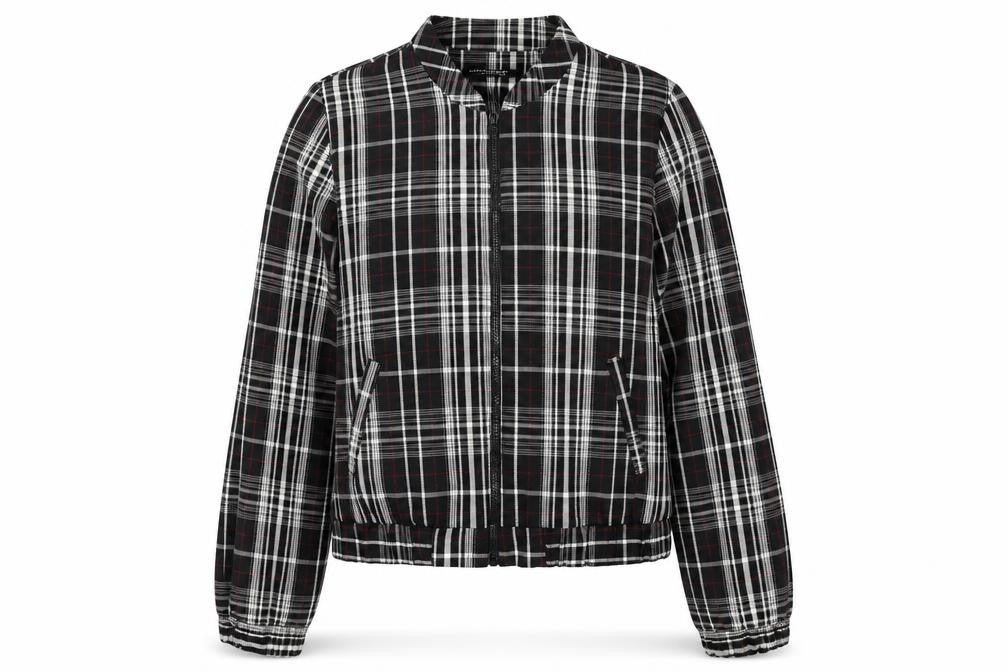 Collection Womens Black Plaid  Jacket  Size 10