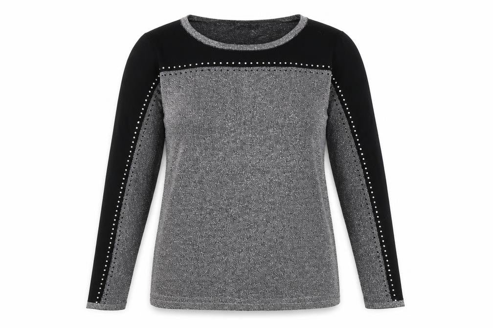 Klass Collection Womens Silver   Pullover Jumper Size L