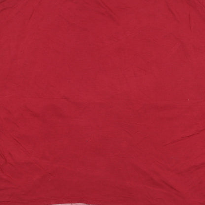 Viz a Viz Womens Red   Basic T-Shirt Size M  - flower