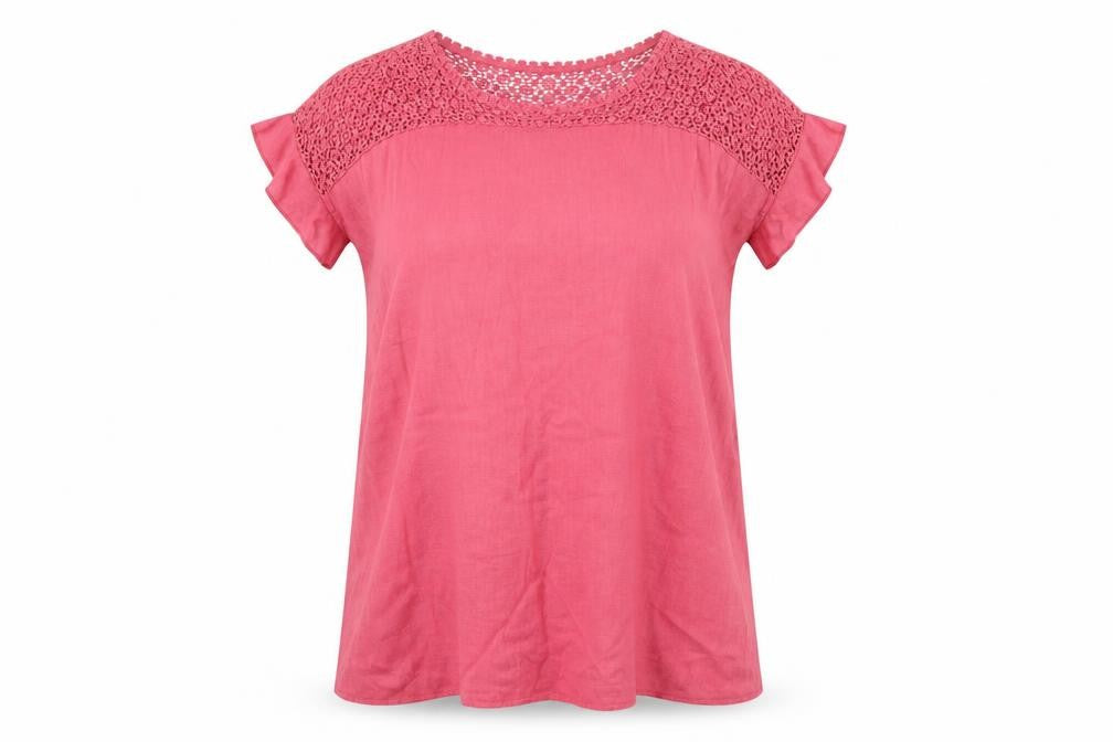 Bella moda Womens Pink   Basic T-Shirt Size L