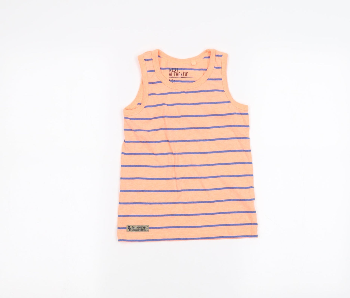 NEXT Boys Orange Striped  Basic Tank Size 5 Years