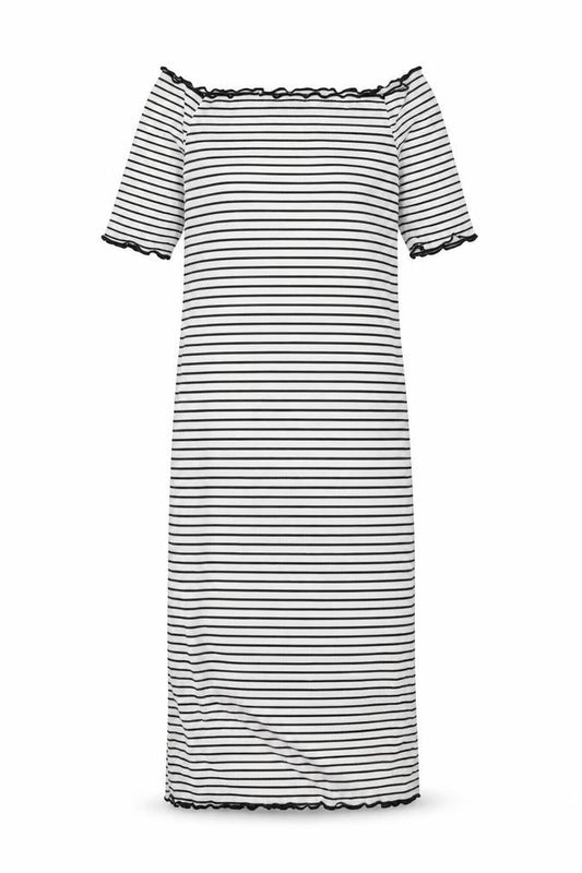 PRETTYLITTLETHING Womens White Striped  A-Line  Size 4