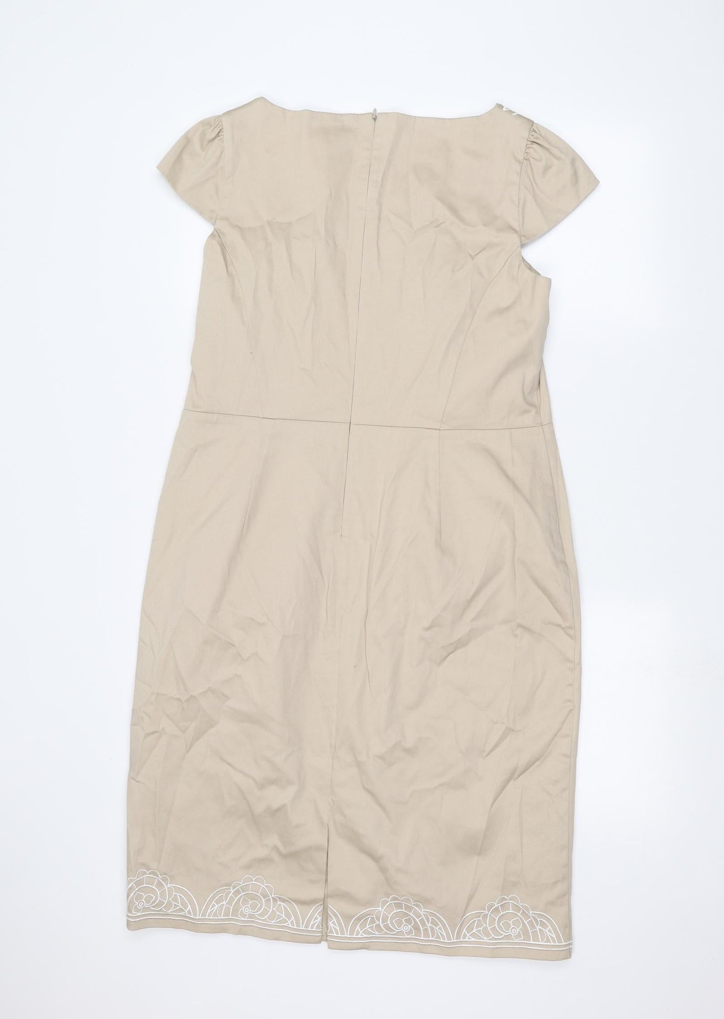 Savoir Womens Beige   Basic T-Shirt Size 16