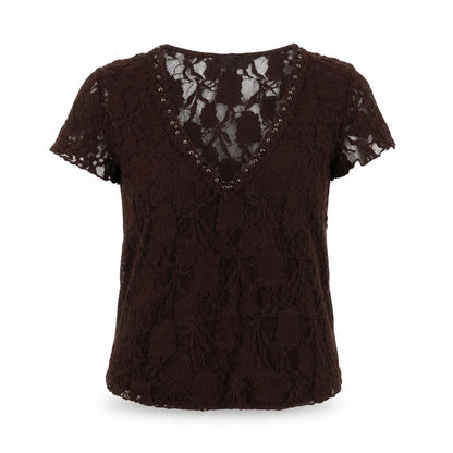 Sky designs Womens Brown   Basic T-Shirt Size M