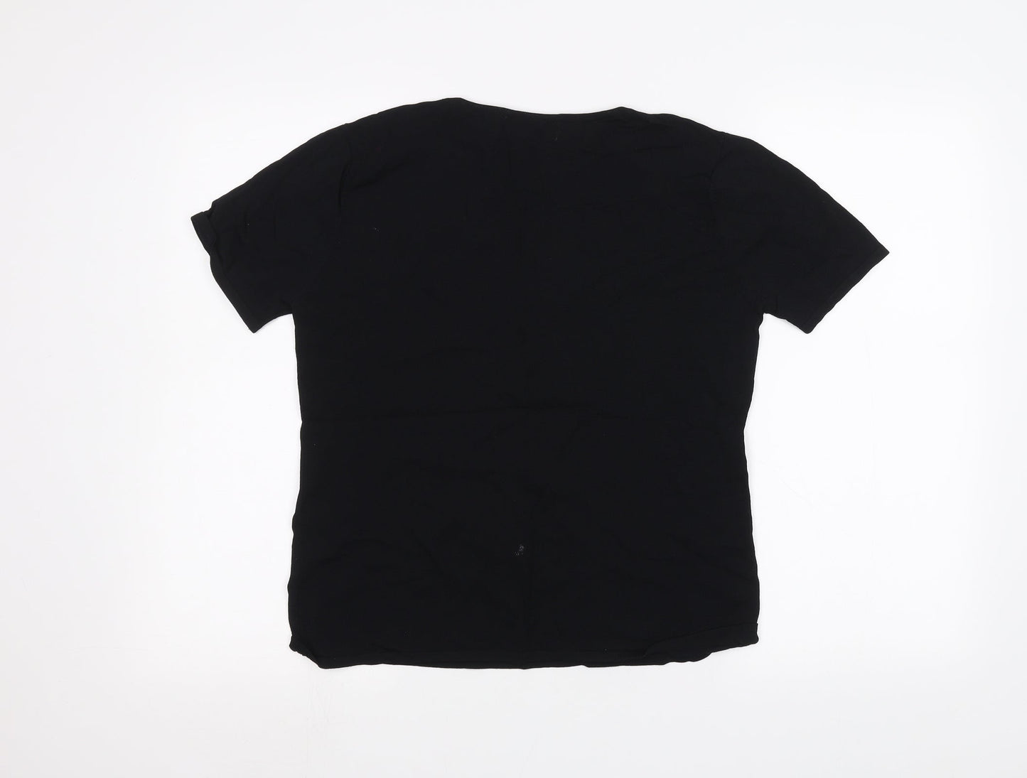 JUST ELEGANCE Womens Black   Basic T-Shirt Size L