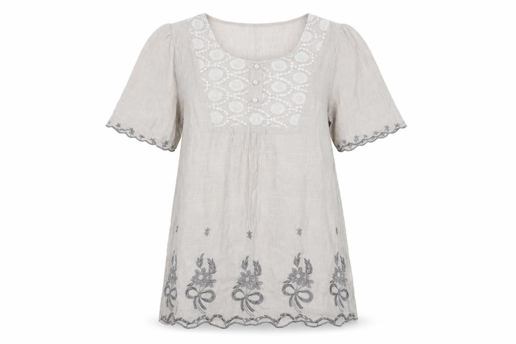 JUST ELEGANCE Womens Grey   Basic T-Shirt Size M