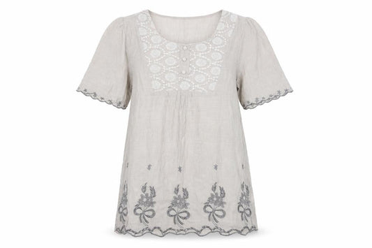 JUST ELEGANCE Womens Grey   Basic T-Shirt Size M