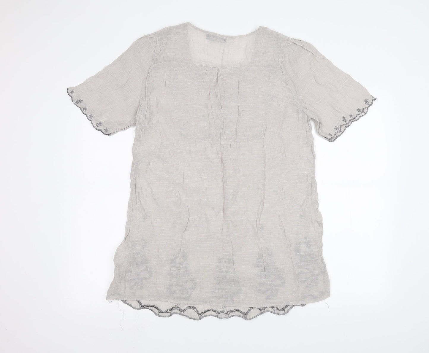 JUST ELEGANCE Womens Grey   Basic T-Shirt Size M