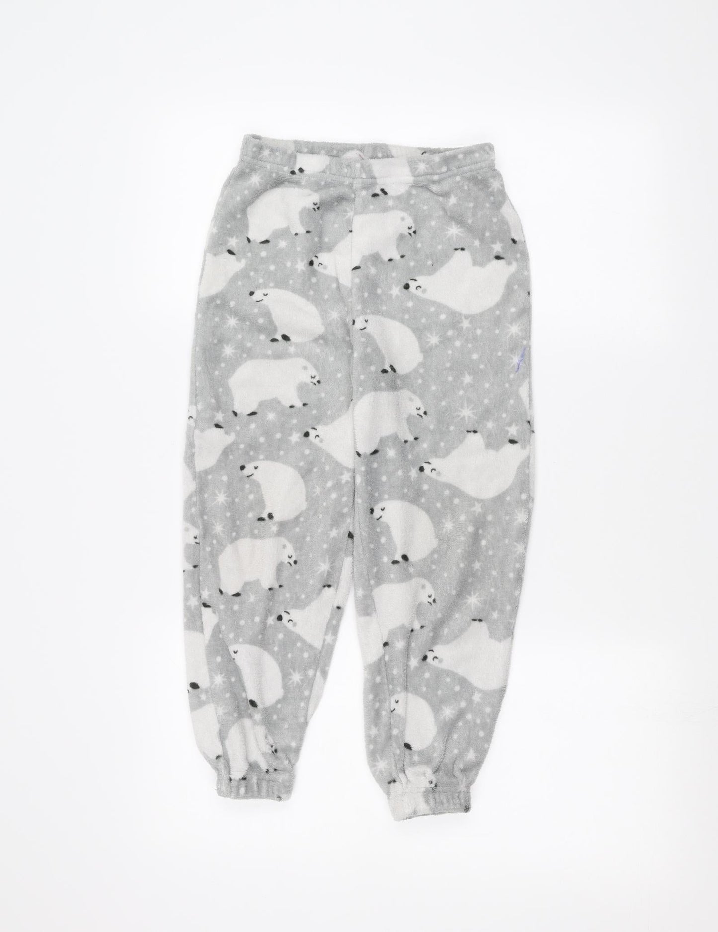 just like you Girls Grey   Sweatpants Trousers Size 8-9 Years - polar bear