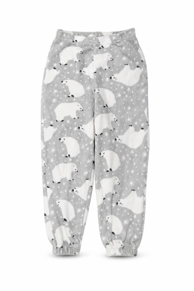 just like you Girls Grey   Sweatpants Trousers Size 8-9 Years - polar bear