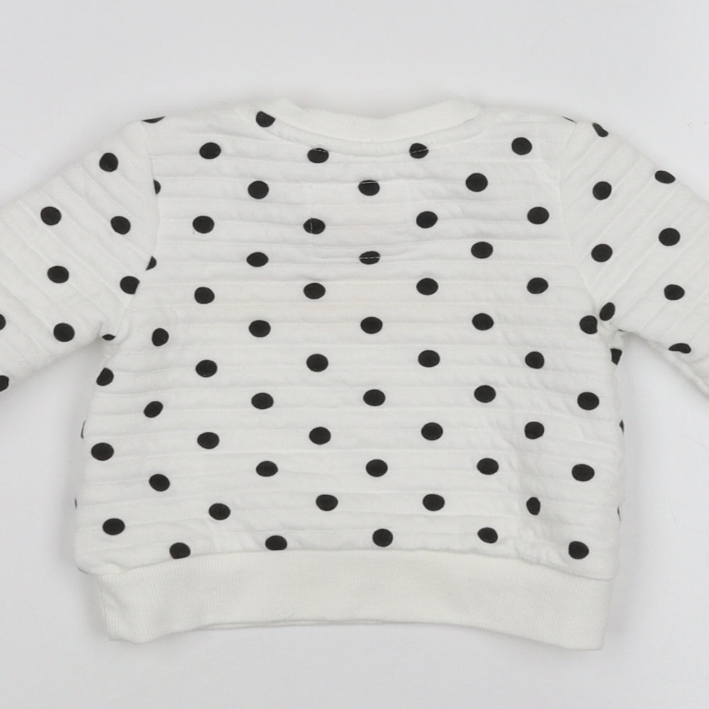 Primark Baby White Polka Dot  Pullover Jumper Size 3-6 Months