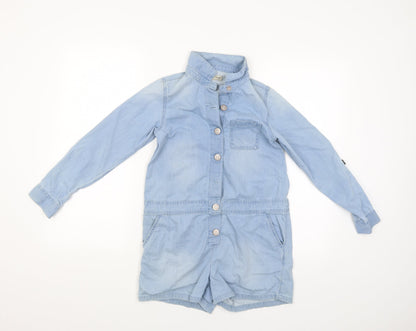 Preloved NEXT Girls Blue   Jacket Dress  Size 9 Years - Front