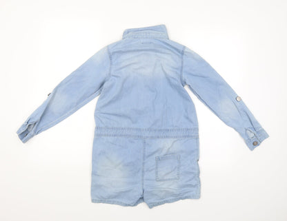 Preloved NEXT Girls Blue   Jacket Dress  Size 9 Years - Back