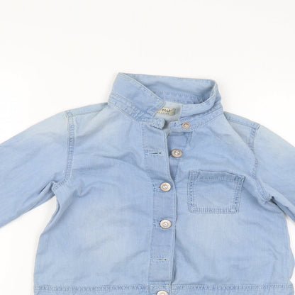 Preloved NEXT Girls Blue   Jacket Dress  Size 9 Years - Detail