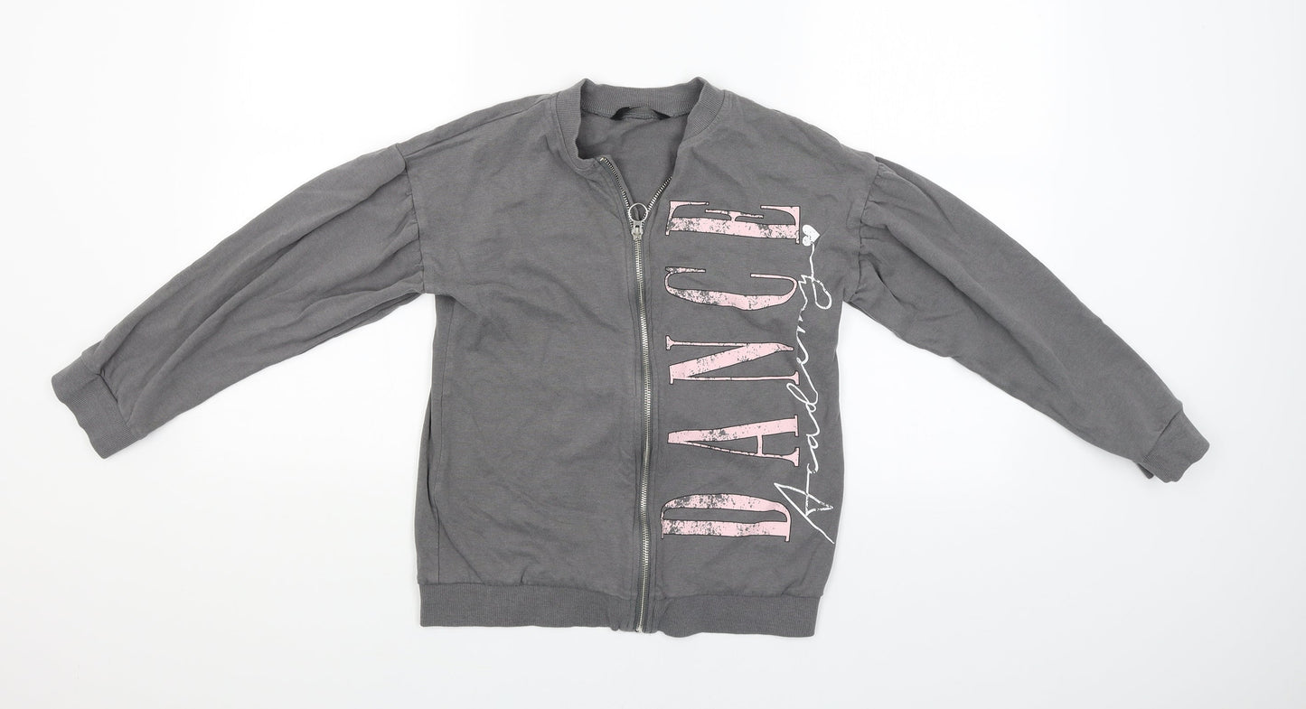 George Girls Grey   Full Zip Jumper Size 12-13 Years