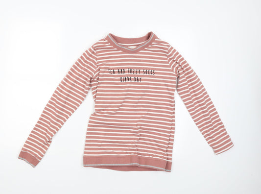 NEXT Womens Pink Striped  Pullover Jumper Size S  - Tea and Fuzzy Socks