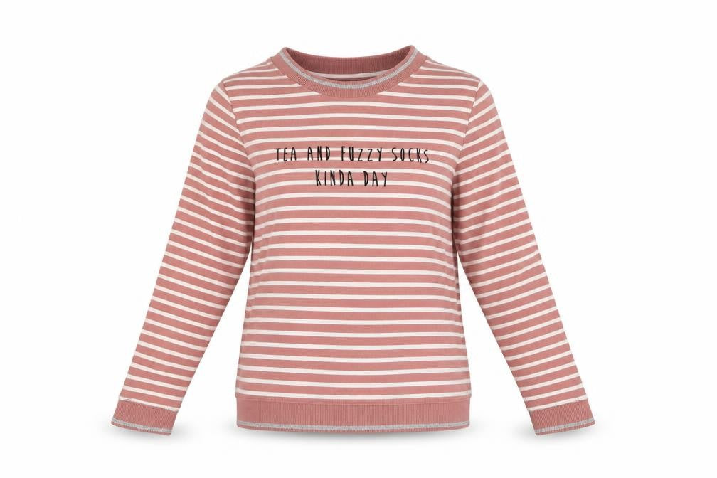Next Womens Pink Striped  Pullover Jumper Size S  - Tea and Fuzzy Socks