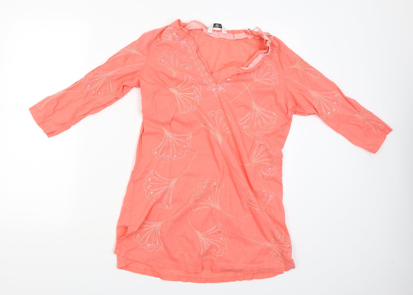 New Look Womens Pink Floral  Basic Blouse Size 8
