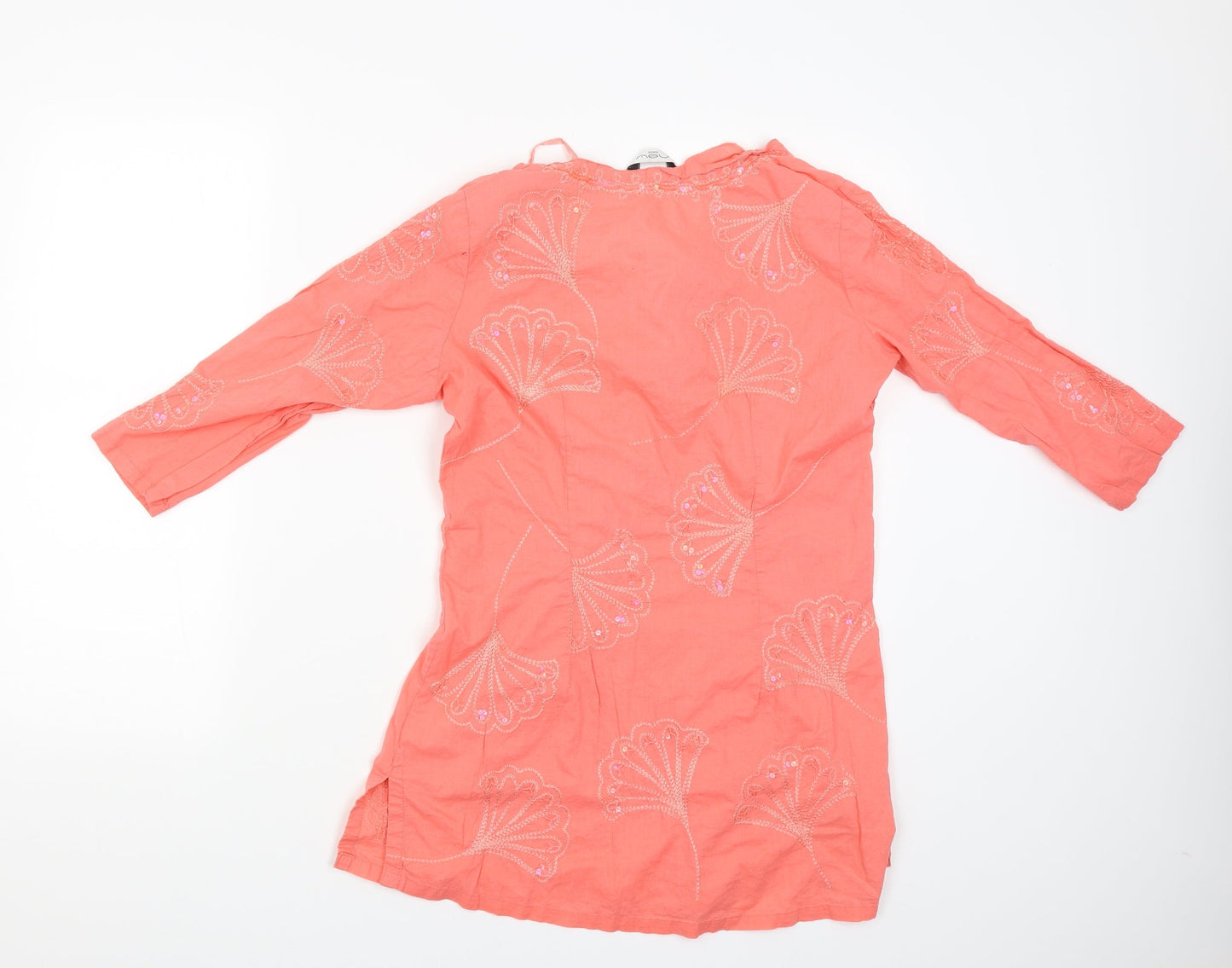 New Look Womens Pink Floral  Basic Blouse Size 8