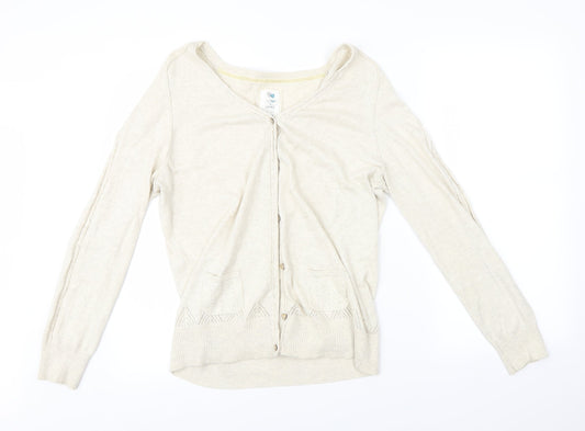 Preworn Womens Beige   Cardigan Jumper Size 16