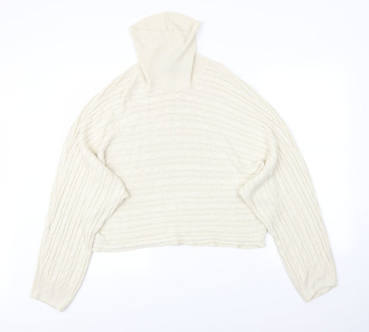 New Look Womens Beige Striped  Pullover Jumper Size L