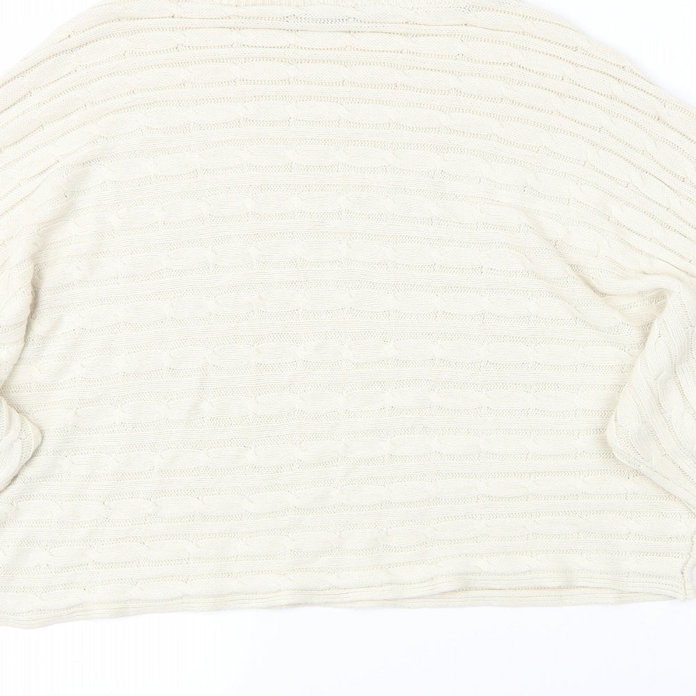 New Look Womens Beige Striped  Pullover Jumper Size L