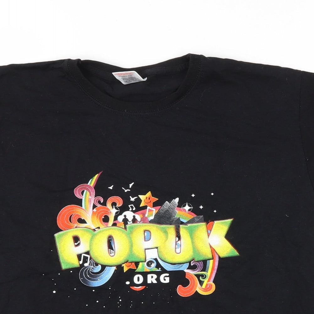 Preworn Girls Black   Basic T-Shirt Size 7-8 Years  - Pop UK