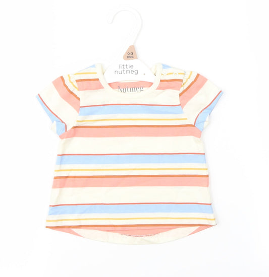 Nutmeg Baby Multicoloured Striped  Basic T-Shirt Size 0-3 Months