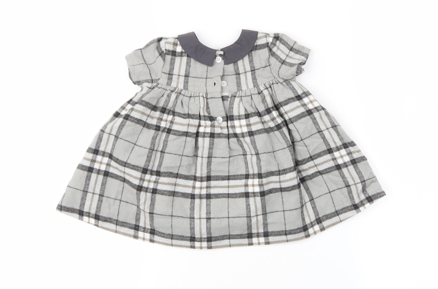 Preworn Girls Grey Check  A-Line