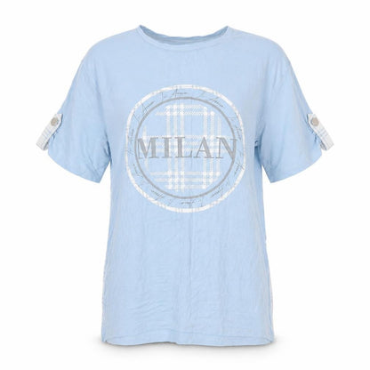 Select Womens Blue   Basic T-Shirt Size S