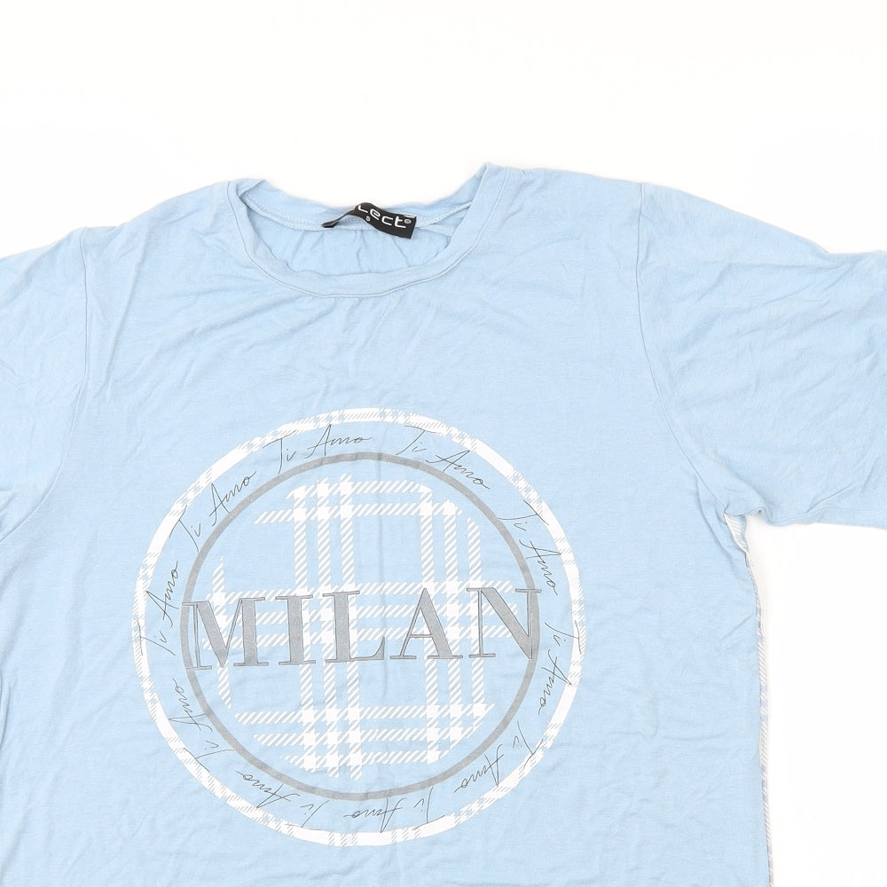Select Womens Blue   Basic T-Shirt Size S