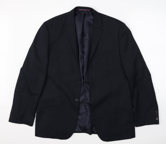 NEXT Mens Blue Striped  Jacket Suit Jacket Size 42