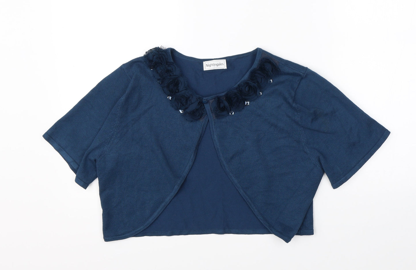 Nightingales Girls Blue   Cardigan Jumper Size 14 Years
