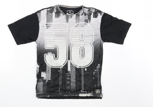 F&F Boys Black   Basic T-Shirt Size 8-9 Years