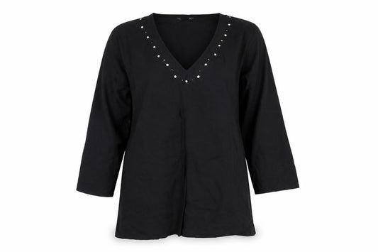 Grabal Alok Womens Black   Shirt Dress  Size L