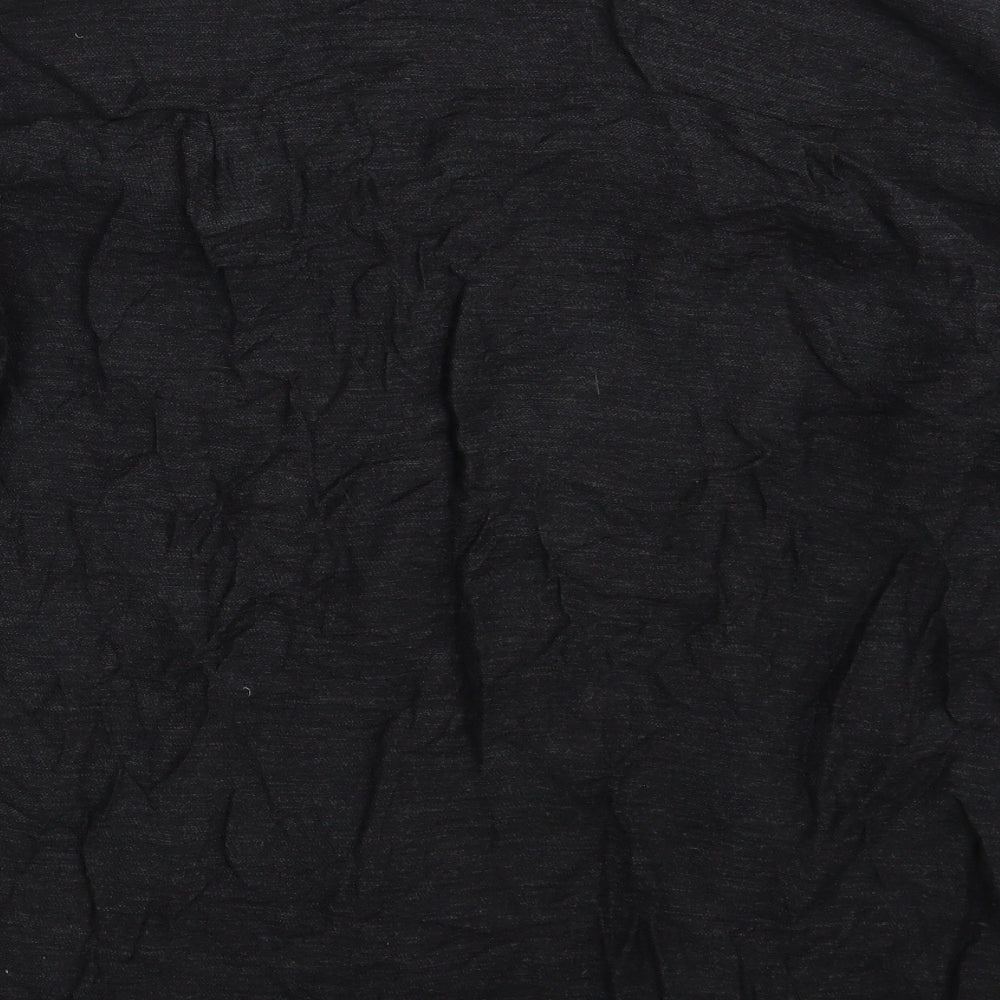Never More Mens Black    Button-Up Size M