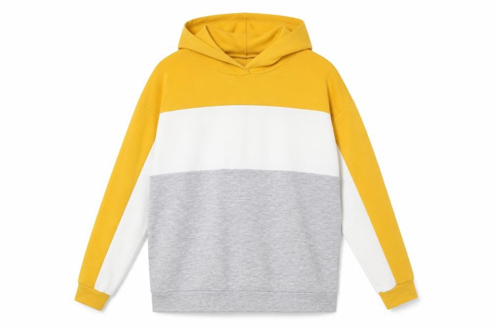 Select Womens Multicoloured Striped  Pullover Hoodie Size M