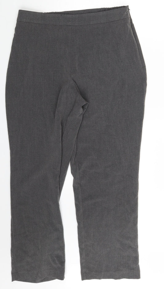 Isle Womens Grey   Dress Pants Trousers Size 16 L26 in