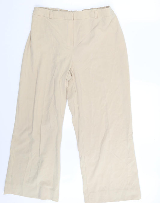 Glanmorsa Womens Beige   Dress Pants Trousers Size 18 L25 in