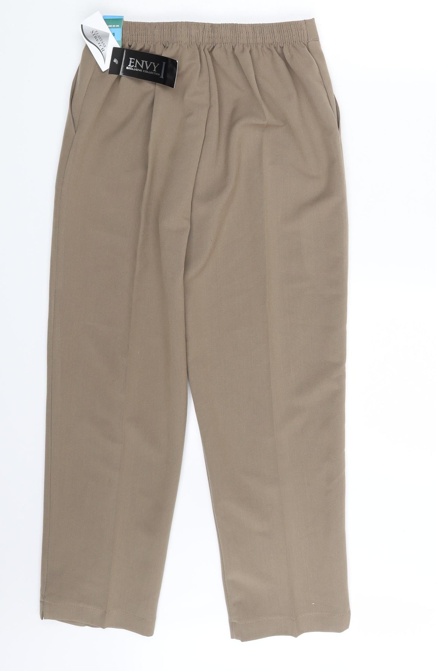 Envy Womens Beige   Dress Pants Trousers Size 14 L23 in