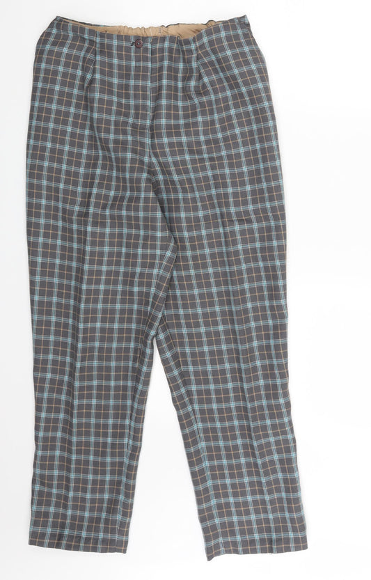 Preworn Womens Grey Check  Dress Pants Trousers One Size L25.5 in