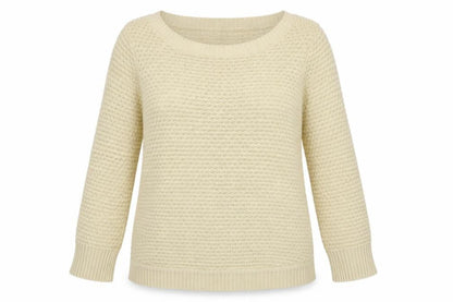 Cristina B Womens Beige  Knit Pullover Jumper Size L
