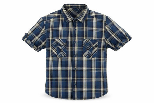 Just Jeans Mens Blue Plaid   Button-Up Size M